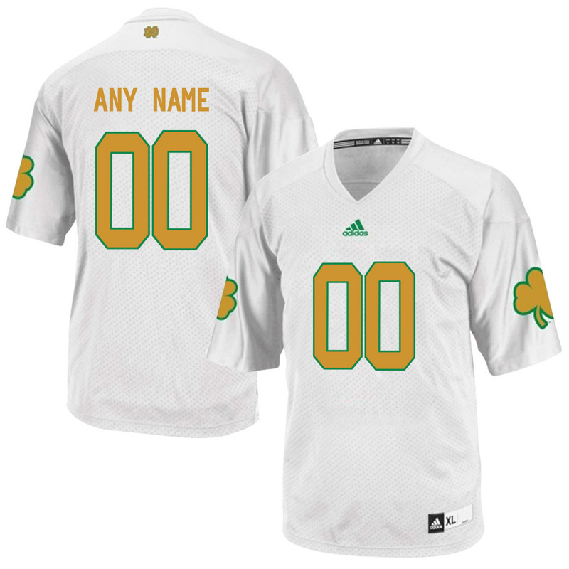 Adidas Men Notre Dame Fighting Irish Customized Techfit College Football Jersey  White->->Custom Jersey